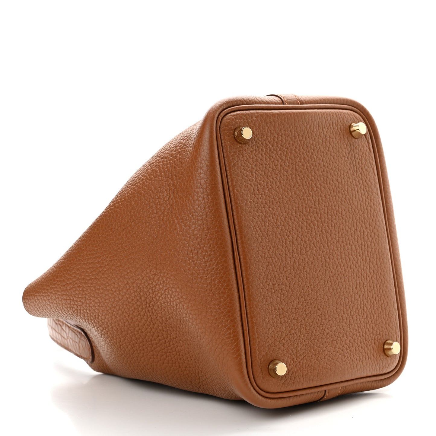 Taurillon Clemence Matte Alligator Picotin Lock Touch 18 PM Gold