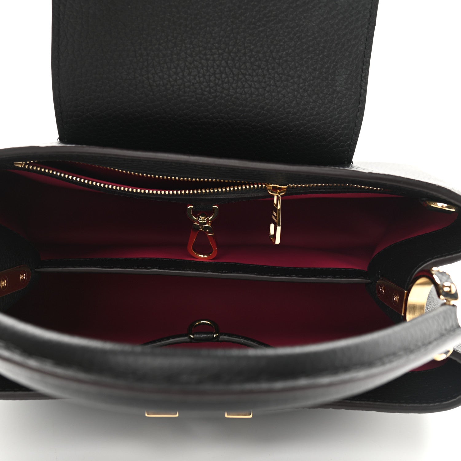 Louis Vuitton Taurillon Capucines PM Black 5 of 9