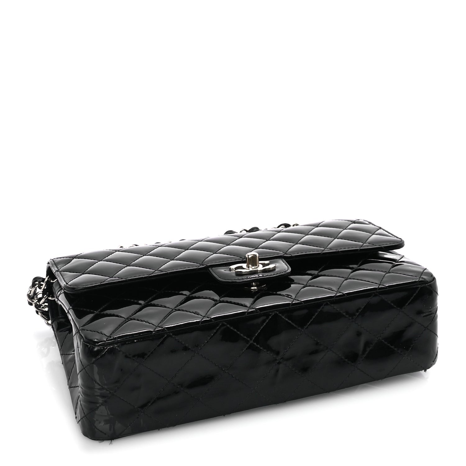 Chanel Patent Quilted Medium Double Flap Black 3 of 7