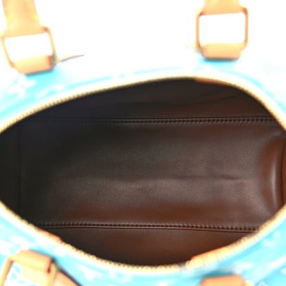 Louis Vuitton Calfskin Monogram Speedy P9 Bandouliere 25 Turquoise 5 of 10