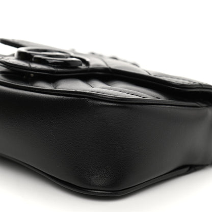 Gucci Calfskin Matelasse Monochrome GG Marmont Chain Belt Bag Black 9 of 11