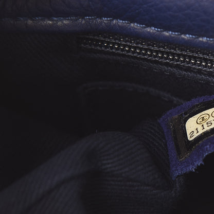 Chanel Calfskin Quilted CC Curvy Flap Blue 9 of 12