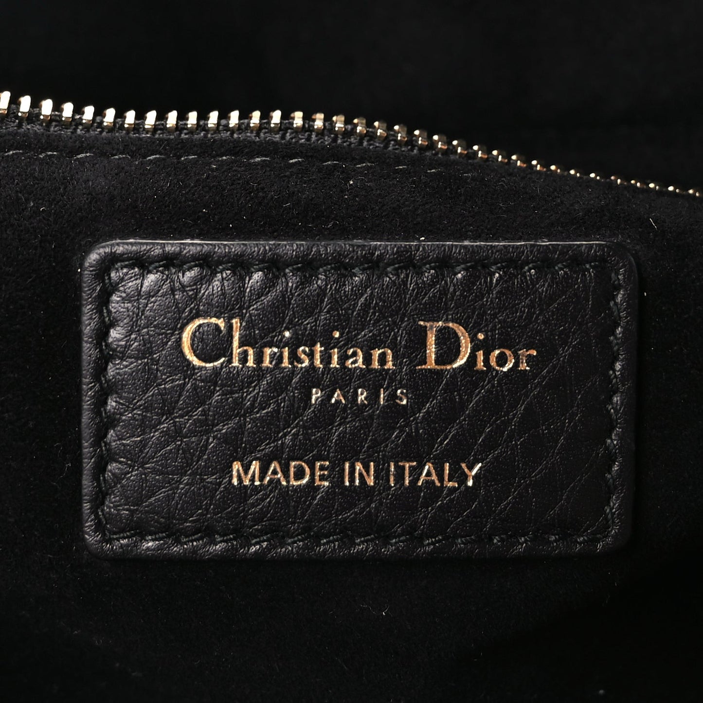 Grained Calfskin Cannage Large Supple Lady Dior Black