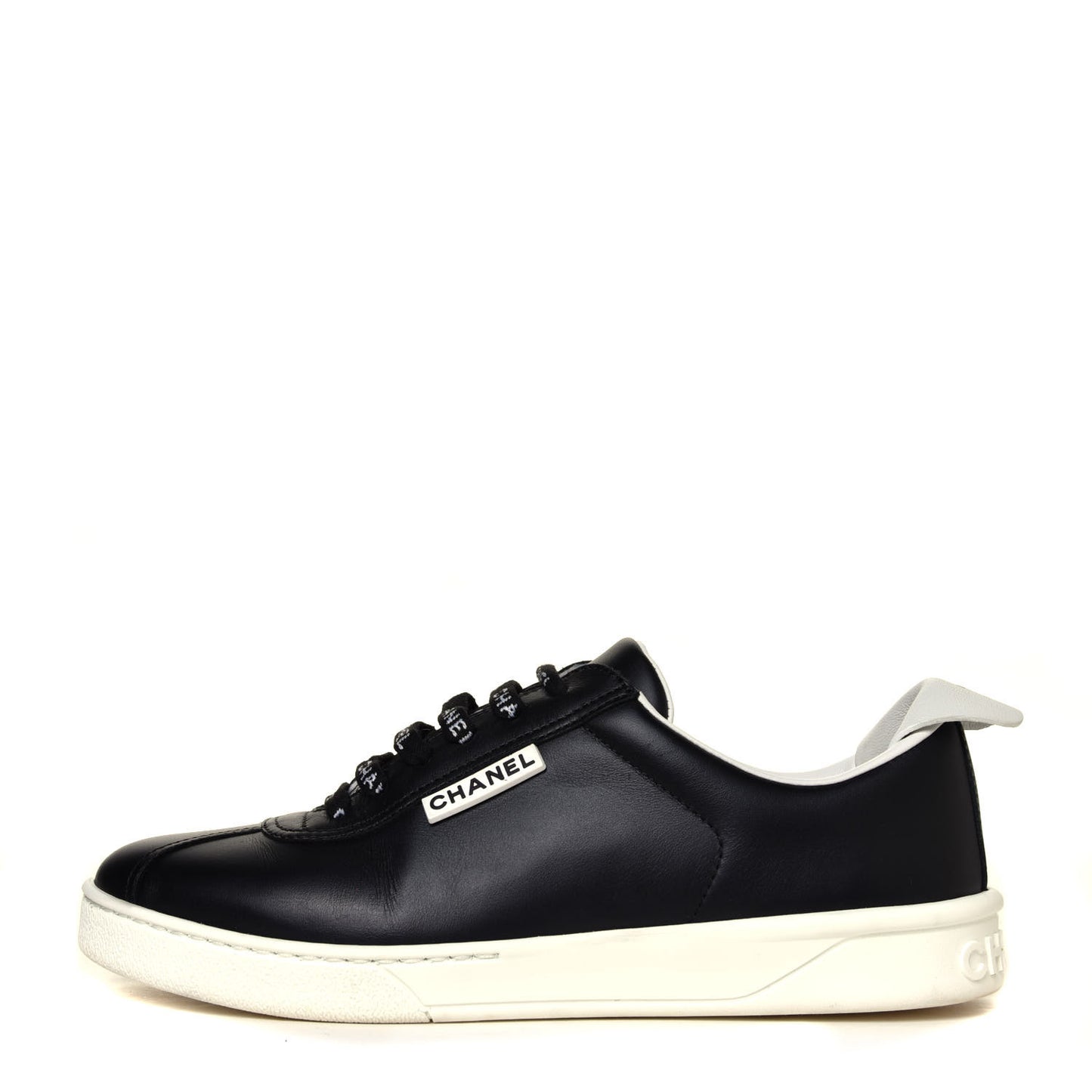 Calfskin Womens CC Sneakers 36 Black