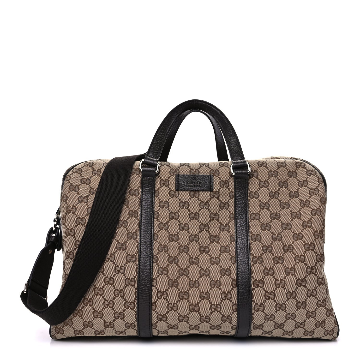 Gucci Monogram Dollar Calfskin Large Boston Duffle Bag  Beige Ebony Testa di Moro Marrone Scuro 1 of 8
