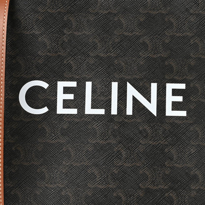 Celine Triomphe Canvas Calfskin Mini Vertical Cabas Tan 6 of 8