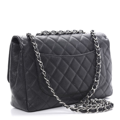 Chanel Caviar Quilted Jumbo Single Flap Black 4 of 15