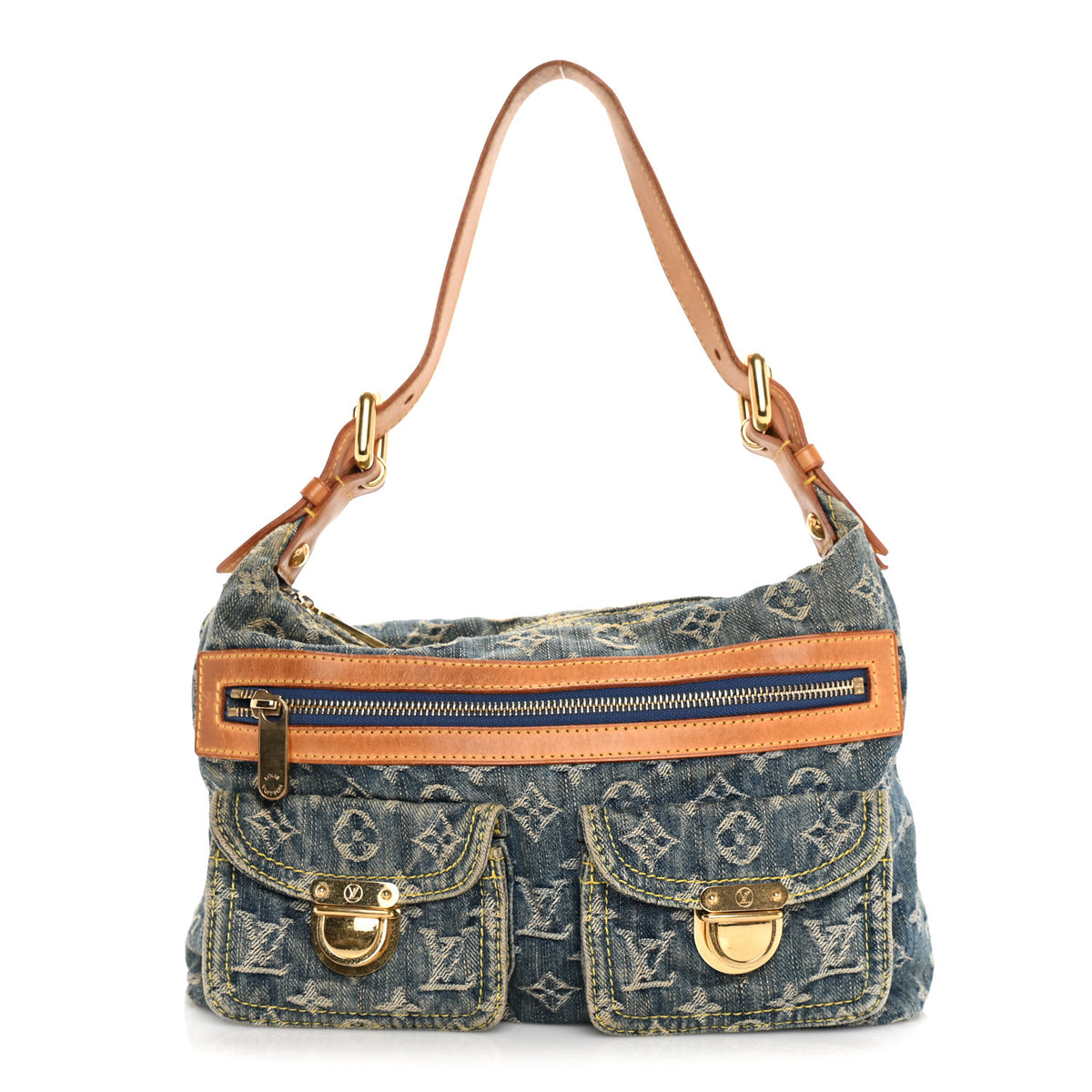 Monogram Denim Baggy PM  Blue