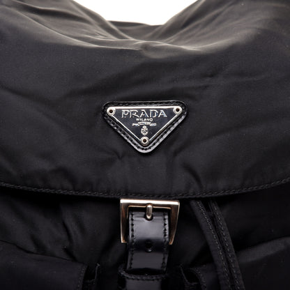 Prada Tessuto Nylon Vela Saffiano Large Backpack Black 8 of 13