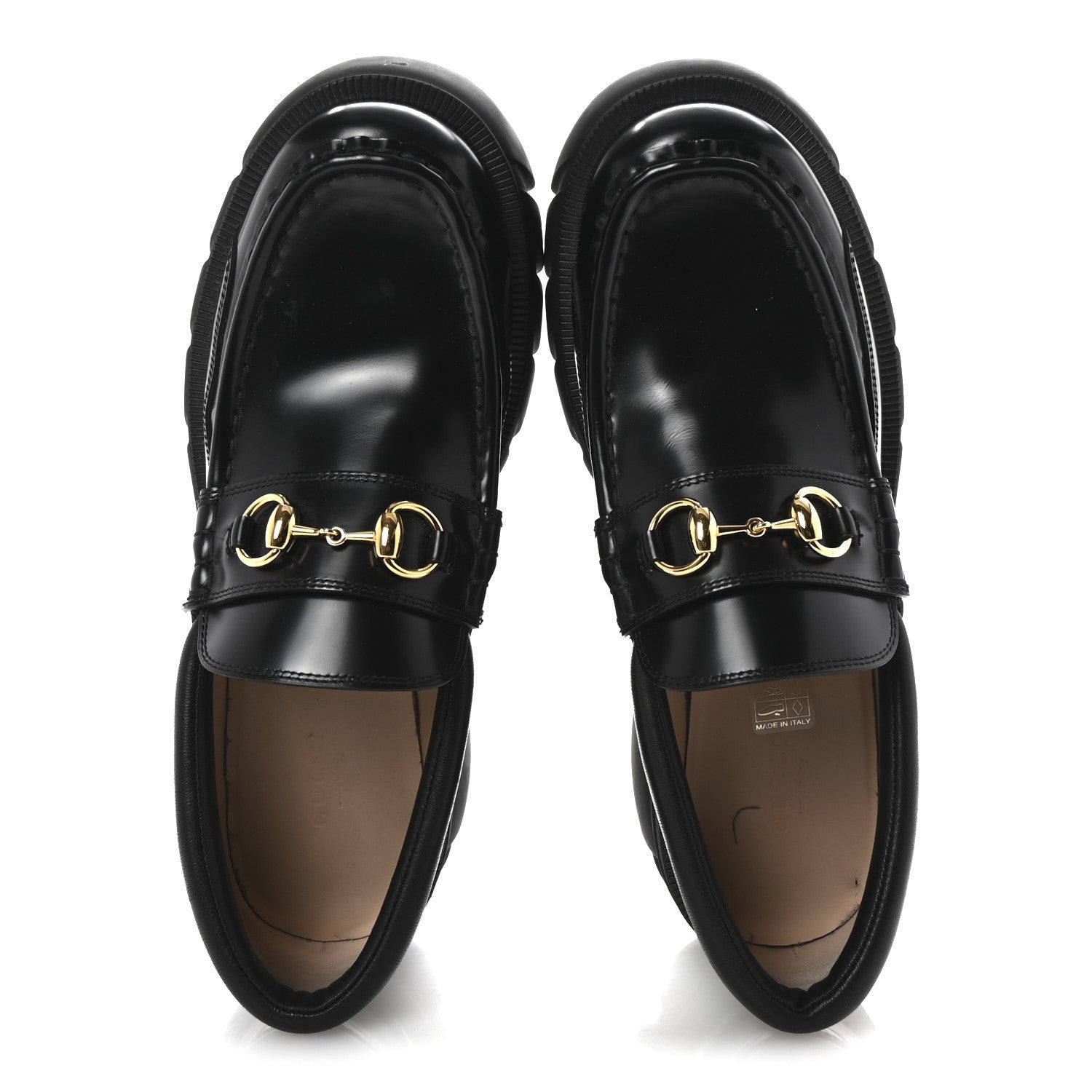Gucci Cordovan Lux Womens Harald Horsebit 25mm Platform Loafers 40 Black 2 of 7