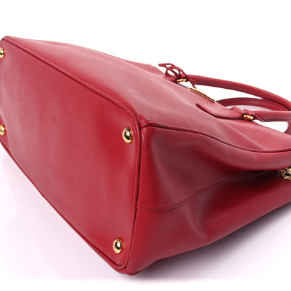 Prada Saffiano Lux Extra Large Galleria Double Zip Tote  Fuoco 7 of 8