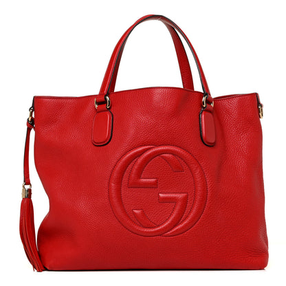 Gucci Cellarius Calfskin Large Soho Working Tote Tabasco 1 of 12