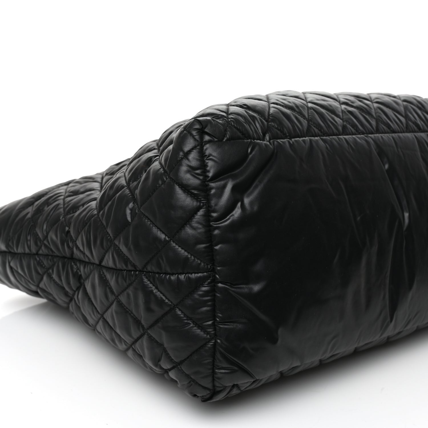 Chanel Nylon Quilted Large Coco Cocoon Tote Black 8 of 11