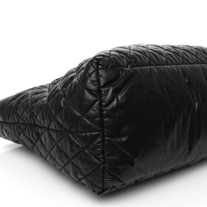 Chanel Nylon Quilted Large Coco Cocoon Tote Black 8 of 11