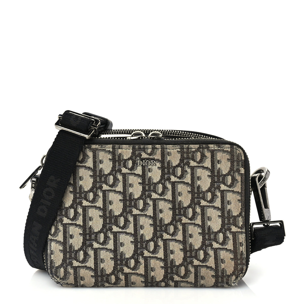 Christian Dior Oblique Canvas Crossbody Charcoal 1 of 8