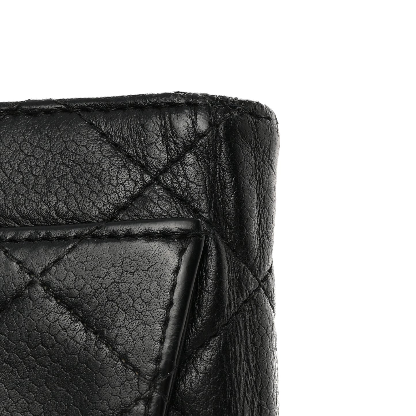 Caviar Quilted Yen Wallet Black