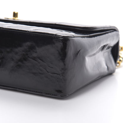 Chanel Patent Chevron Top Handle Flap Black 10 of 14