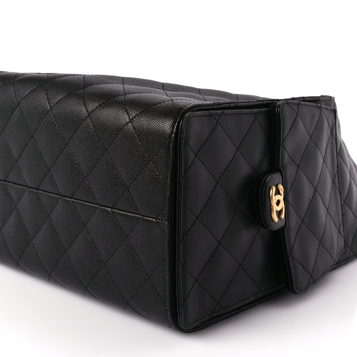 Caviar Quilted Large  25 Handbag Black