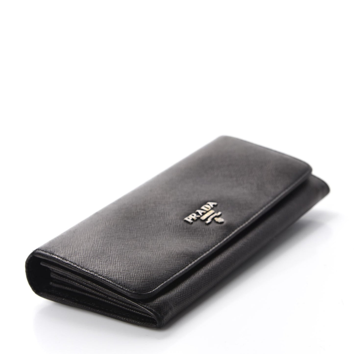 Saffiano Continental Flap Wallet Black