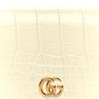Gucci Crocodile GG Marmont Card Case White 2 of 7