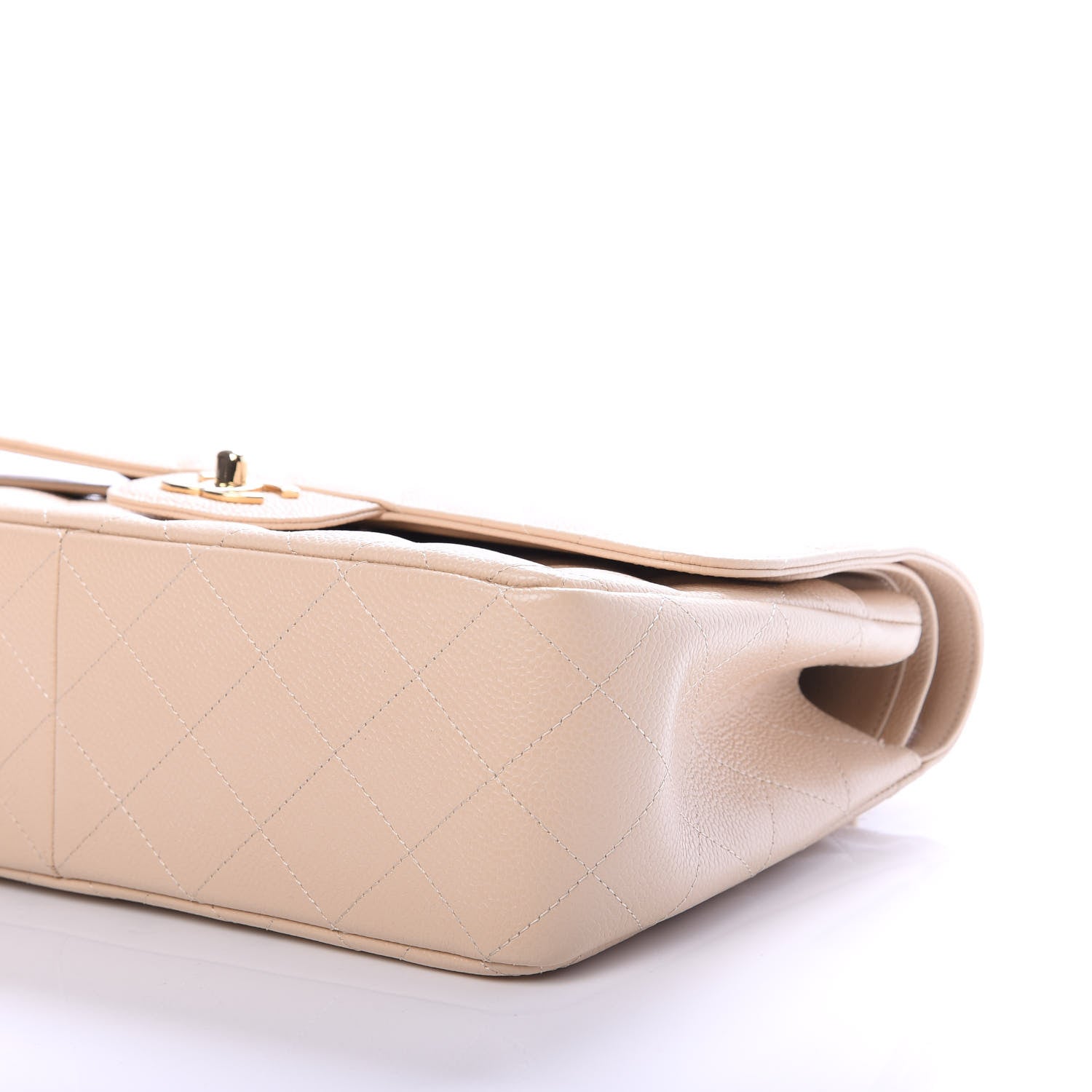 Chanel Caviar Quilted Jumbo Double Flap Beige Clair 7 of 9