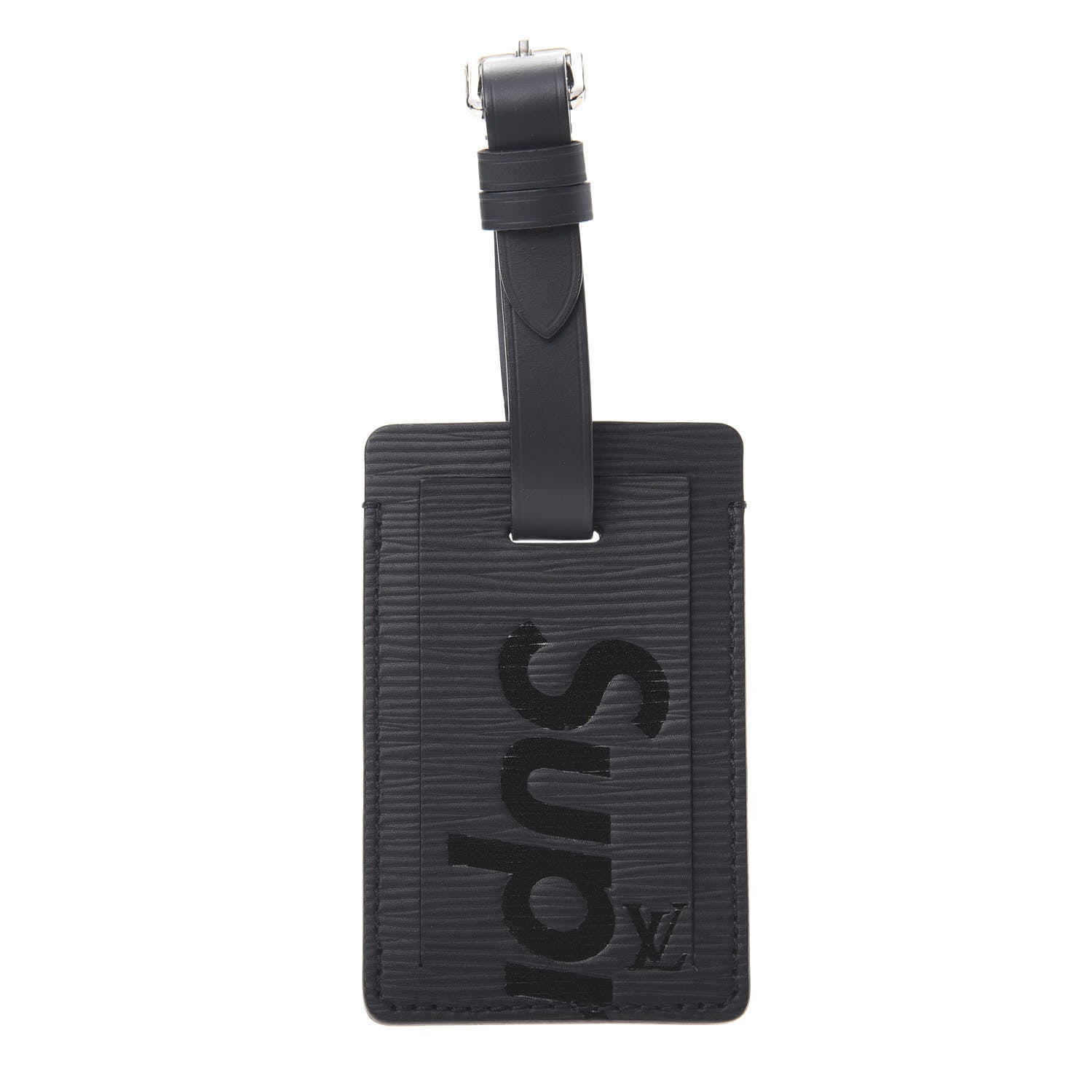 Louis Vuitton X SUPREME Epi Luggage Tag Black 1 of 3