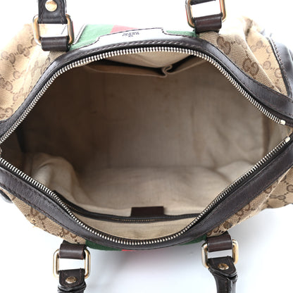 Gucci Monogram Vintage Web Medium Boston Dark Brown 4 of 4