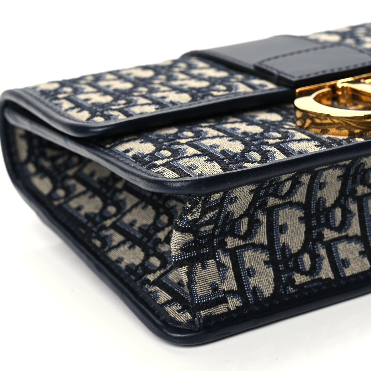 Christian Dior Oblique 30 Montaigne Flap Bag Blue 8 of 9