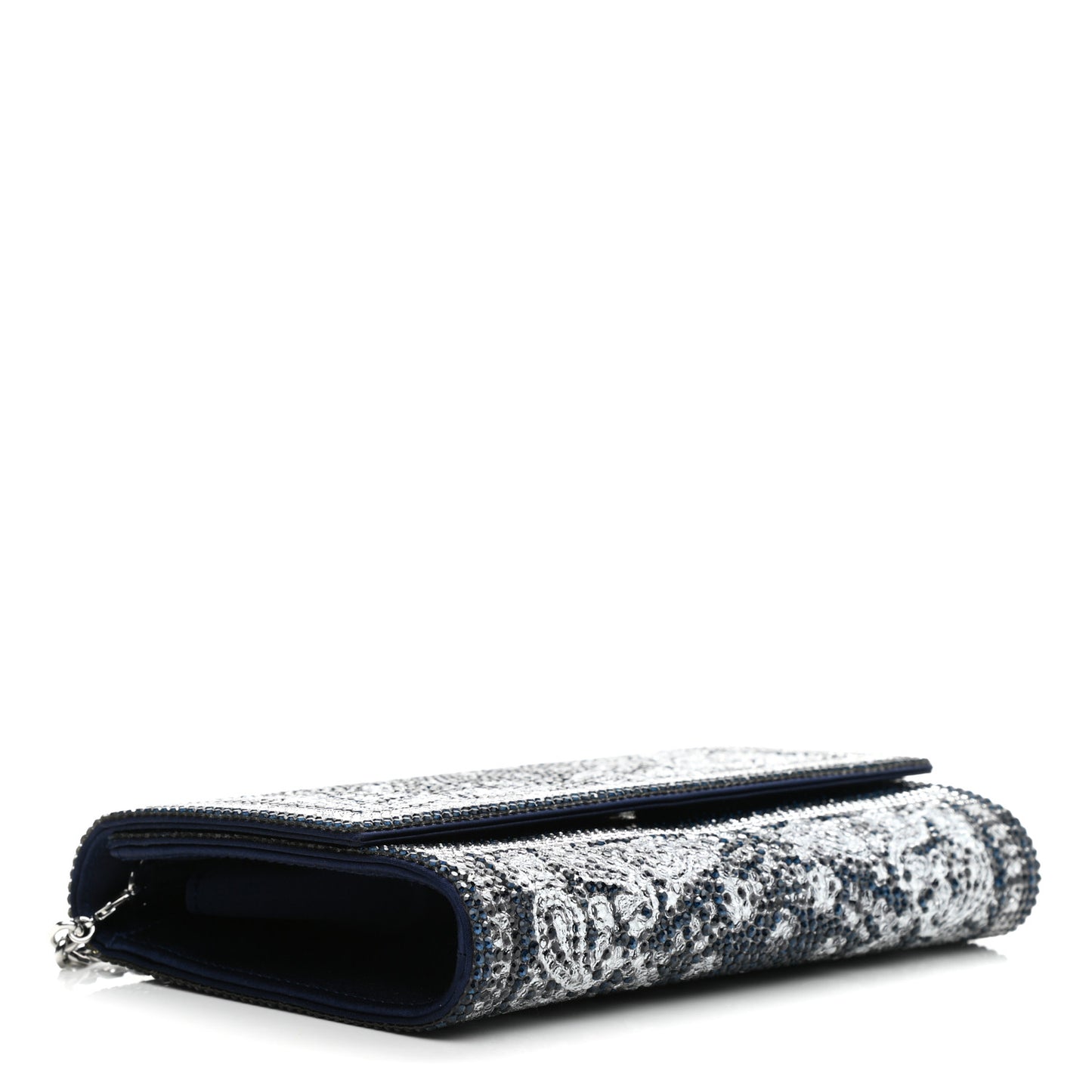 Swarovski Crystal Bandana Clutch Blue White