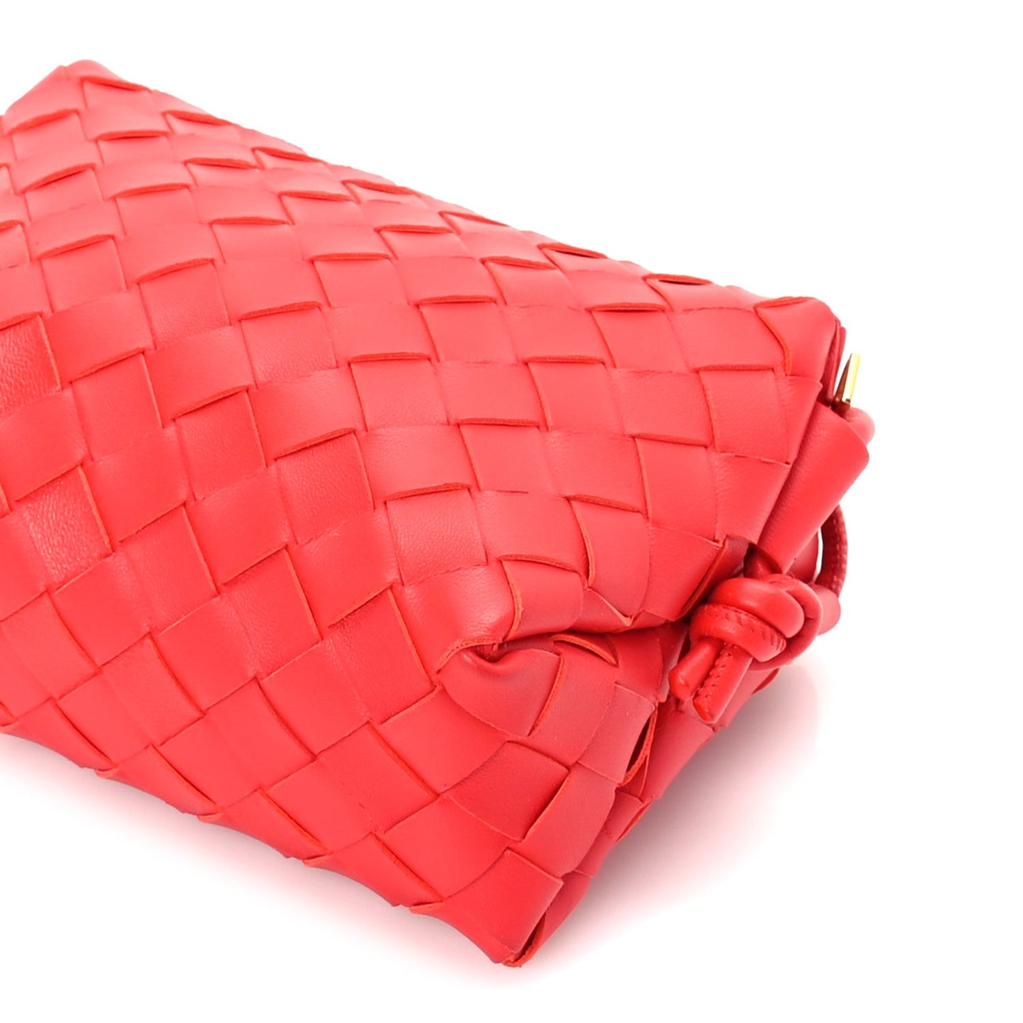Nappa Intrecciato Mini Loop Camera Bag  Redstone