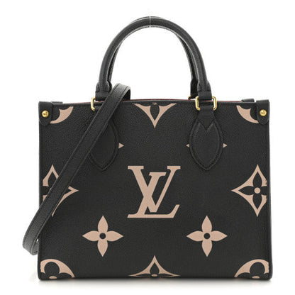 Louis Vuitton Empreinte Monogram Giant Onthego PM Black Beige 1 of 9