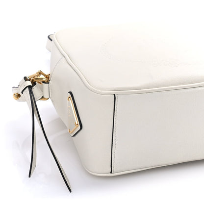 Prada Glace Calfskin Embossed Logo Crossbody White 7 of 7