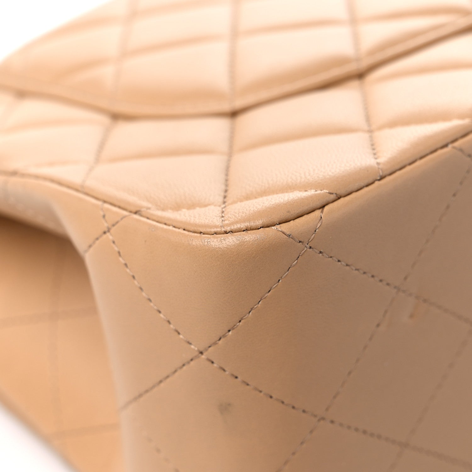 Chanel Lambskin Quilted Jumbo Double Flap Beige Clair 10 of 15