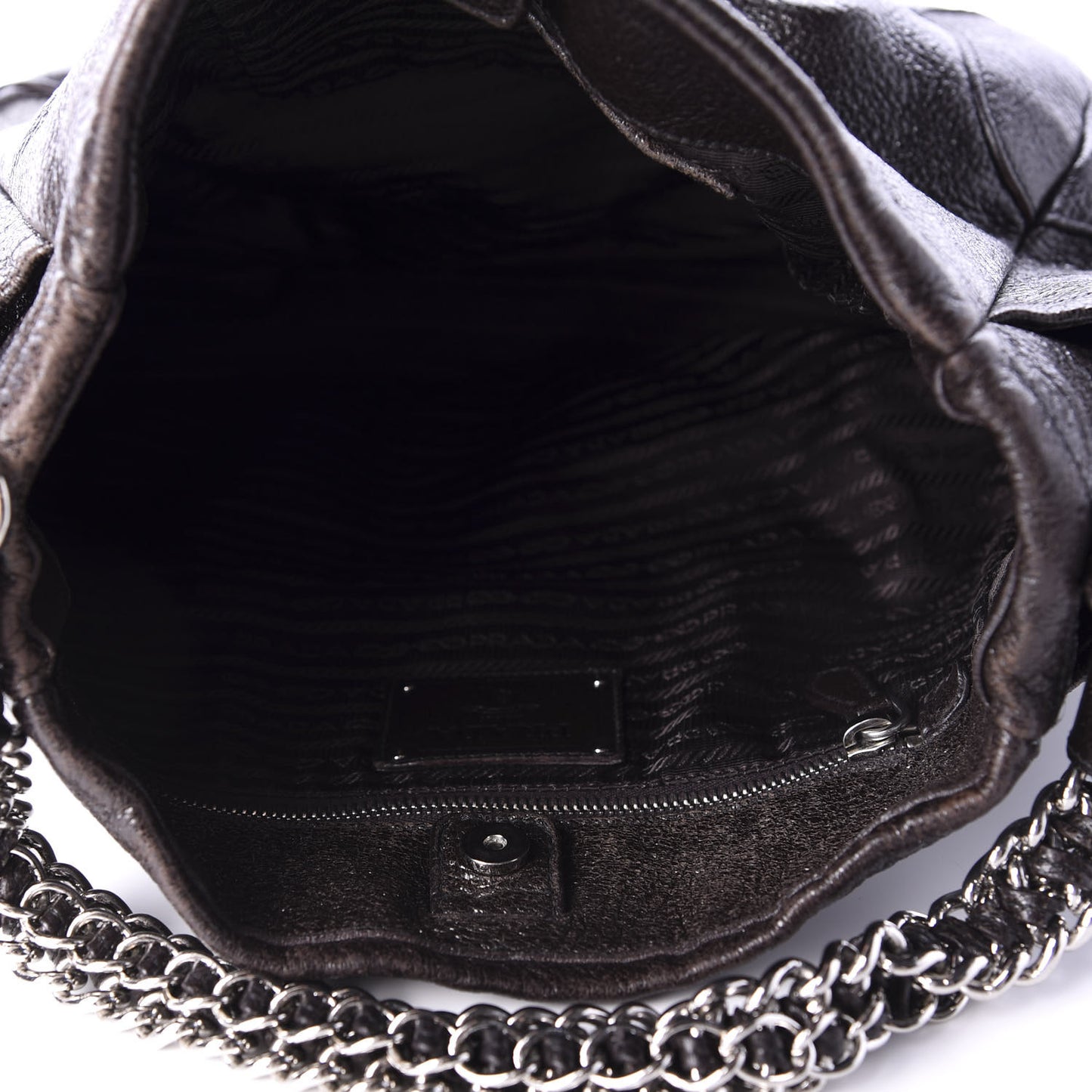 Cervo Lux Chain Shoulder Bag Brown