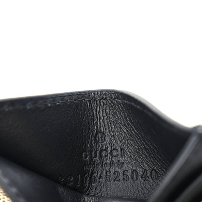 Gucci GG Supreme Monogram Calfskin Card Holder Beige Black 7 of 8