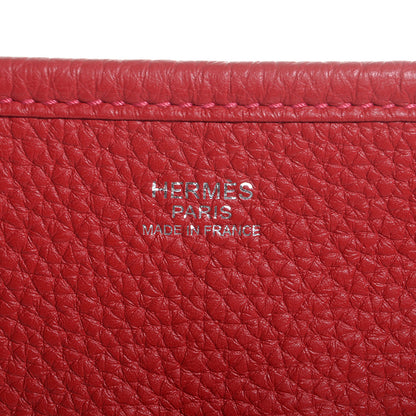 Hermes Taurillon Clemence Evelyne III GM Rouge Casaque 4 of 15