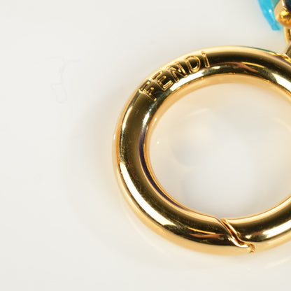 Fendi Fox Fur Vitello Elite Pom Pom Bag Charm Viola Cassis 4 of 7