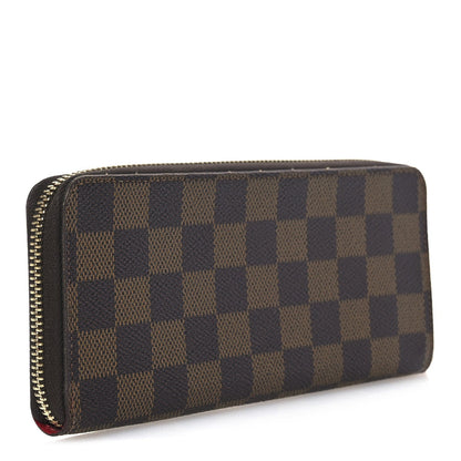 Louis Vuitton Damier Ebene Clemence Wallet Cherry 3 of 7