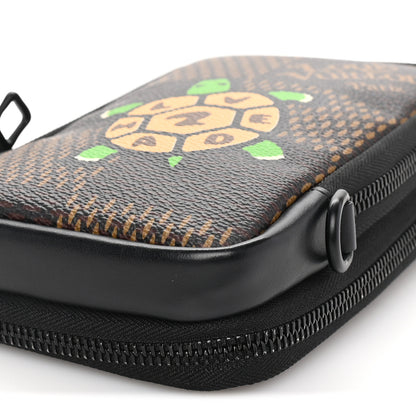 Louis Vuitton X NIGO Giant Damier Ebene Tortoise Double Phone Pouch 8 of 8