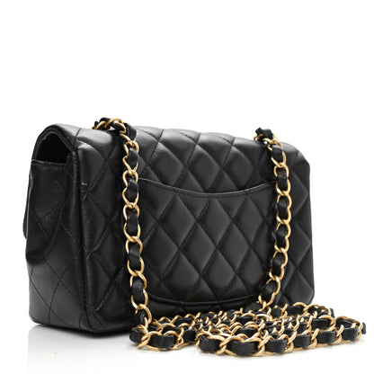 Chanel Lambskin Quilted Mini Rectangular Flap Black 3 of 13