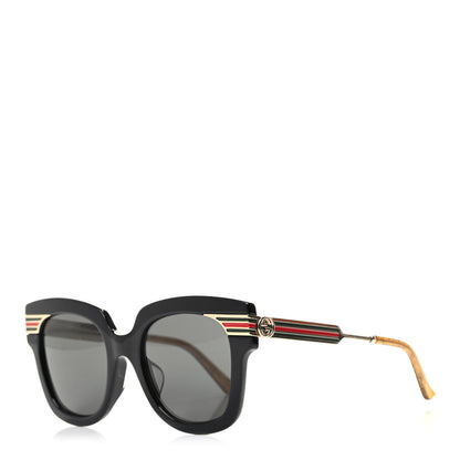 Gucci Acetate Square Frame Web Sunglasses GG0281SA Black 1 of 7