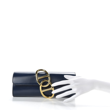 Hermes Box Egee Clutch Bleu De Prusse 2 of 9
