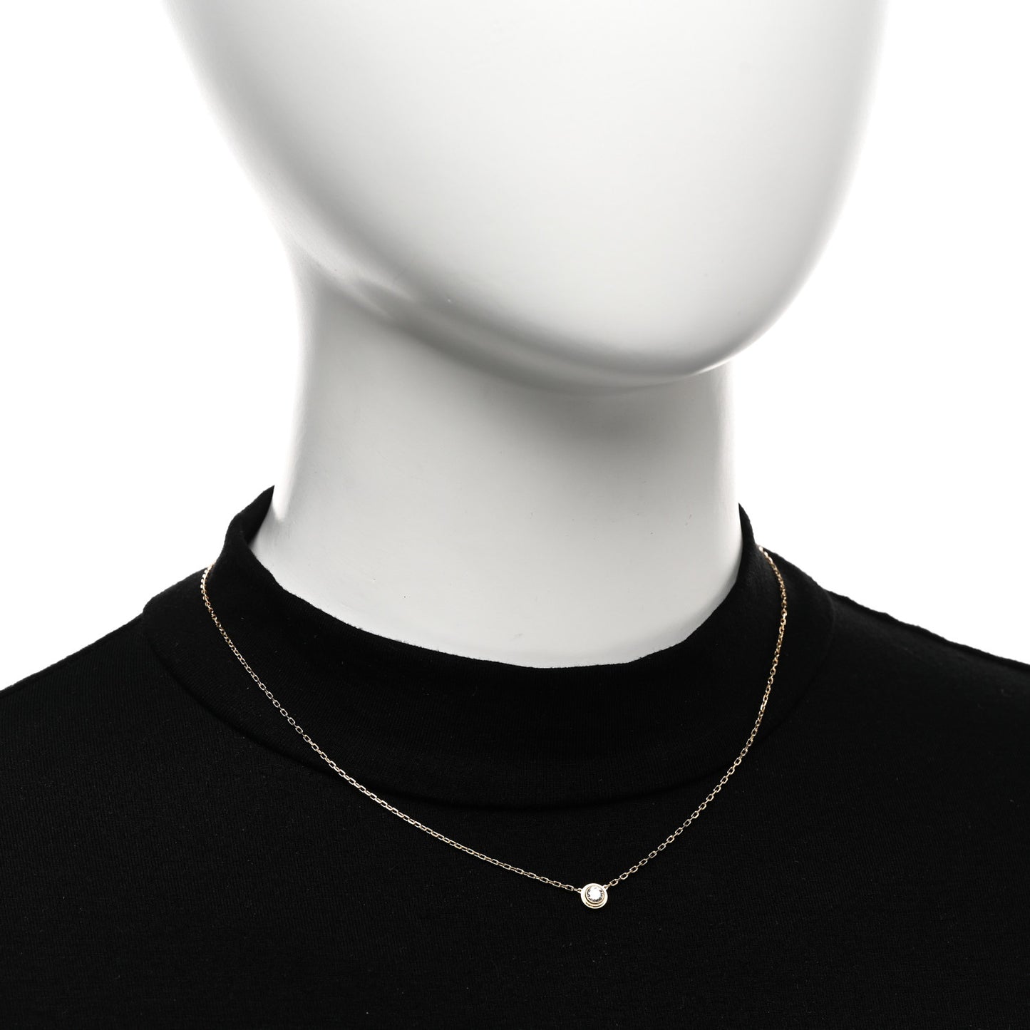 18K Yellow Gold Diamond LM D'Amour Pendant Necklace