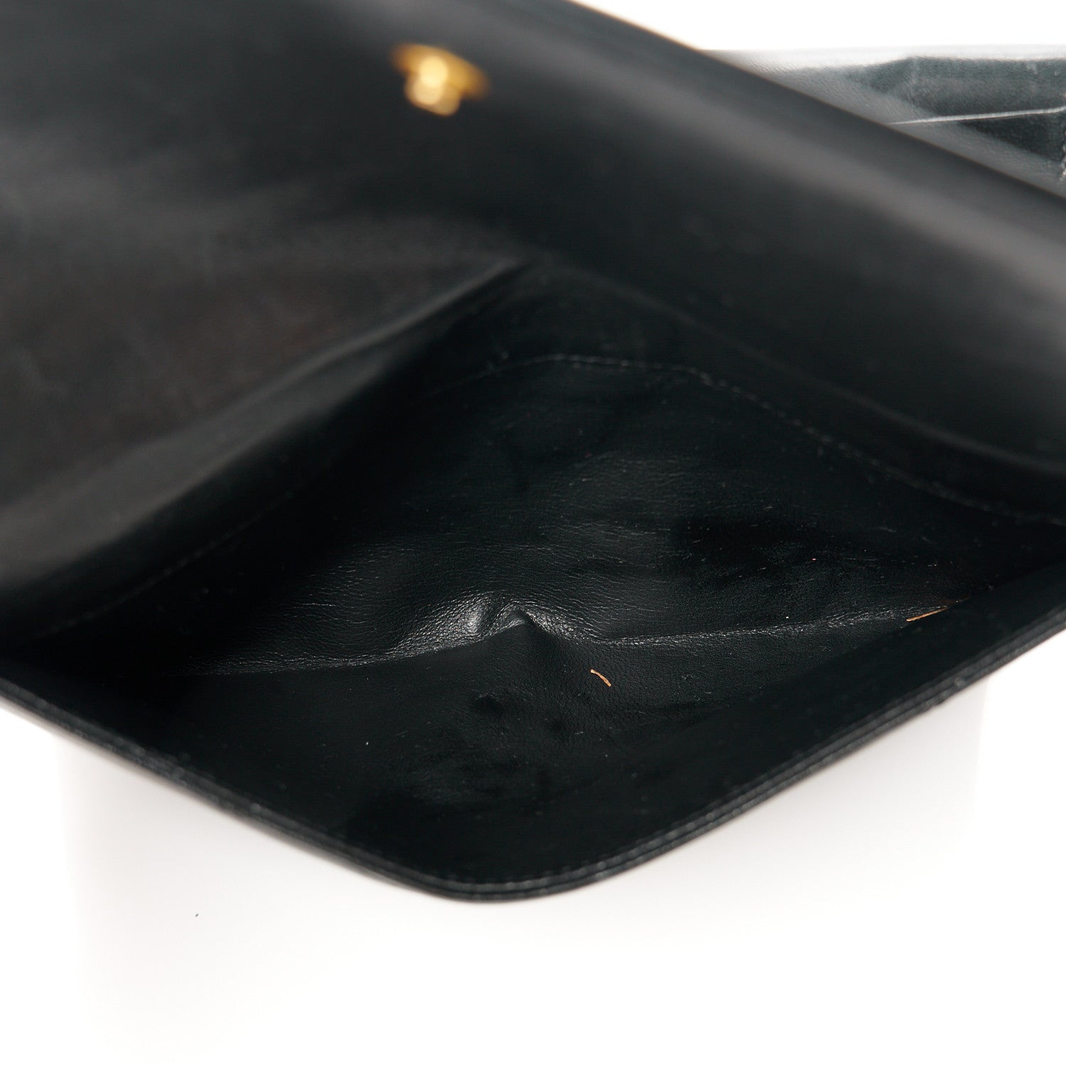 Saint Laurent Lambskin Matelasse Chevron Monogram Sulpice Chain Wallet Black 8 of 12