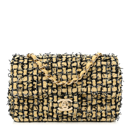 Chanel Tweed Quilted Mini Rectangular Flap Yellow Black 1 of 11