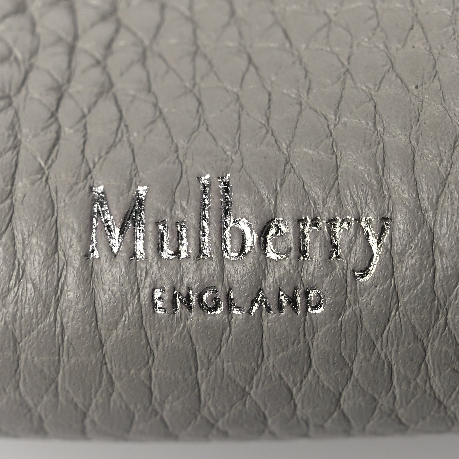 Mulberry Heavy Grain Iris Tote Powder Grey Dark Clay 5 of 8