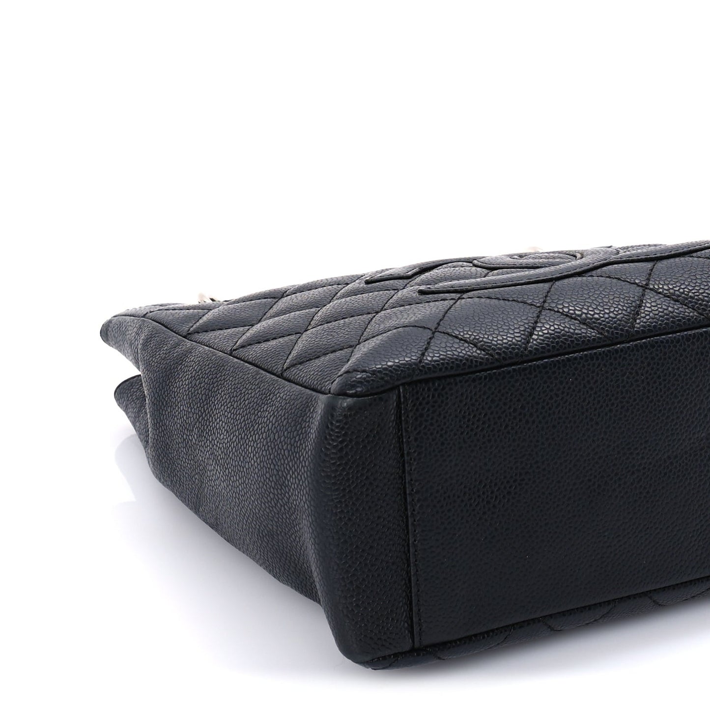 Caviar Quilted Petit Shopping Tote PST Black