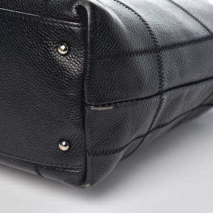 Chanel Caviar Square Stitched Tote Black 21 of 28
