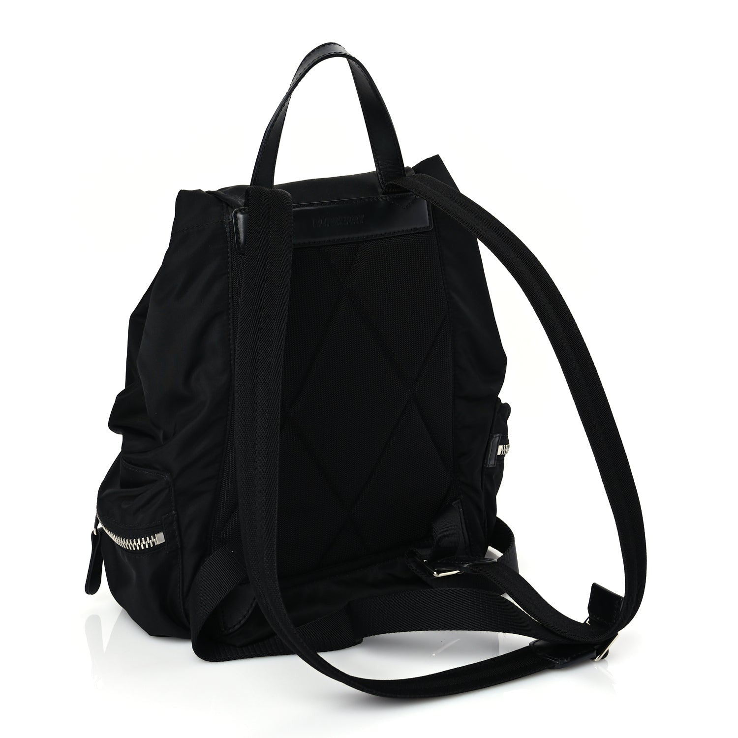 Burberry Nylon Logo Print Medium Rucksack Backpack Black 2 of 8