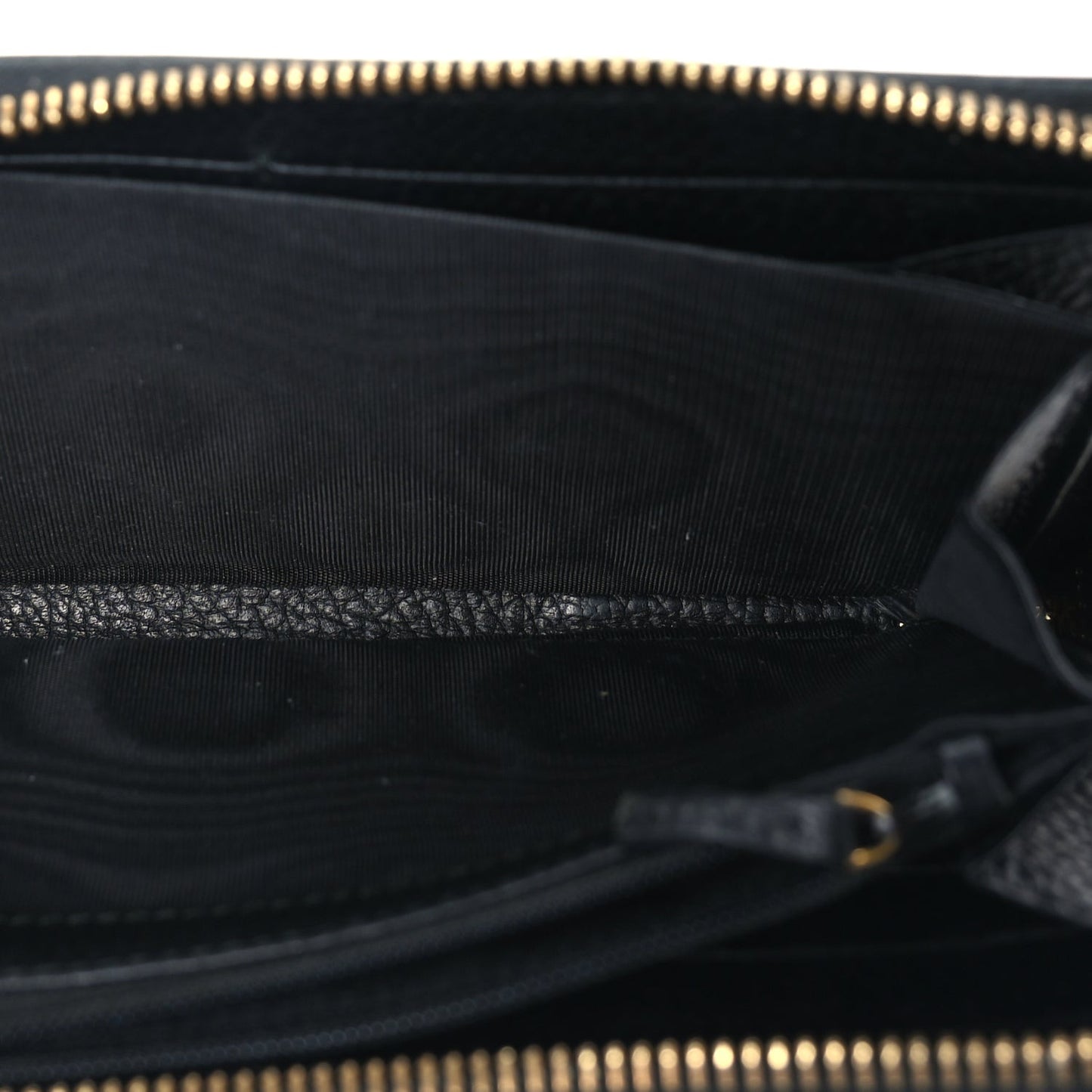Dollar Calfskin GG Marmont Zip Around Wallet Black